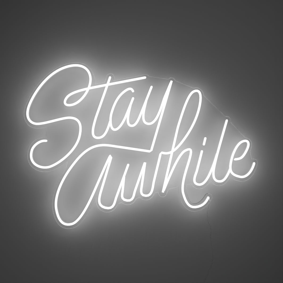 Stay Awhile by Caren Kreger - LED Neon Sign - YELLOWPOP UK